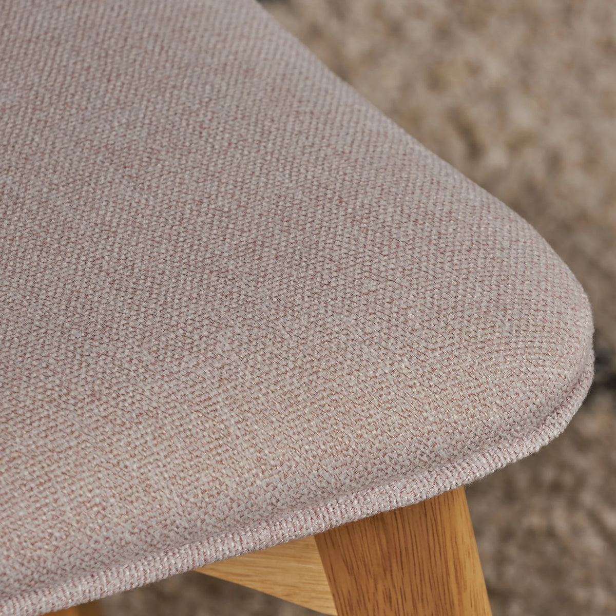 Light Beige Fabric Dining Chairs O930700