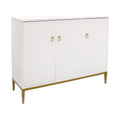 Ivory 3 Door Sideboard with Bronze Metal Frame O79965