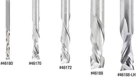 CNC Solid Carbide Compression Spiral 1/8 Dia x 13/16 x 1/8 Shank E972