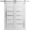 Double Barn Door 48 x 80 inches with Frosted Glass Q766486