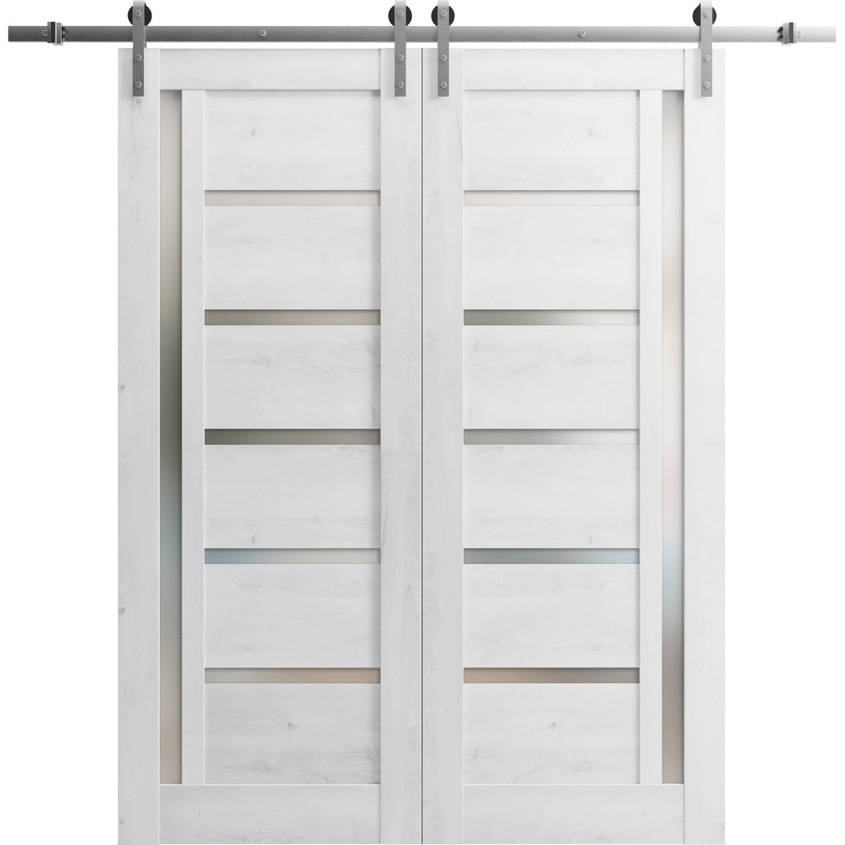 Double Barn Door 48 x 80 inches with Frosted Glass Q766486