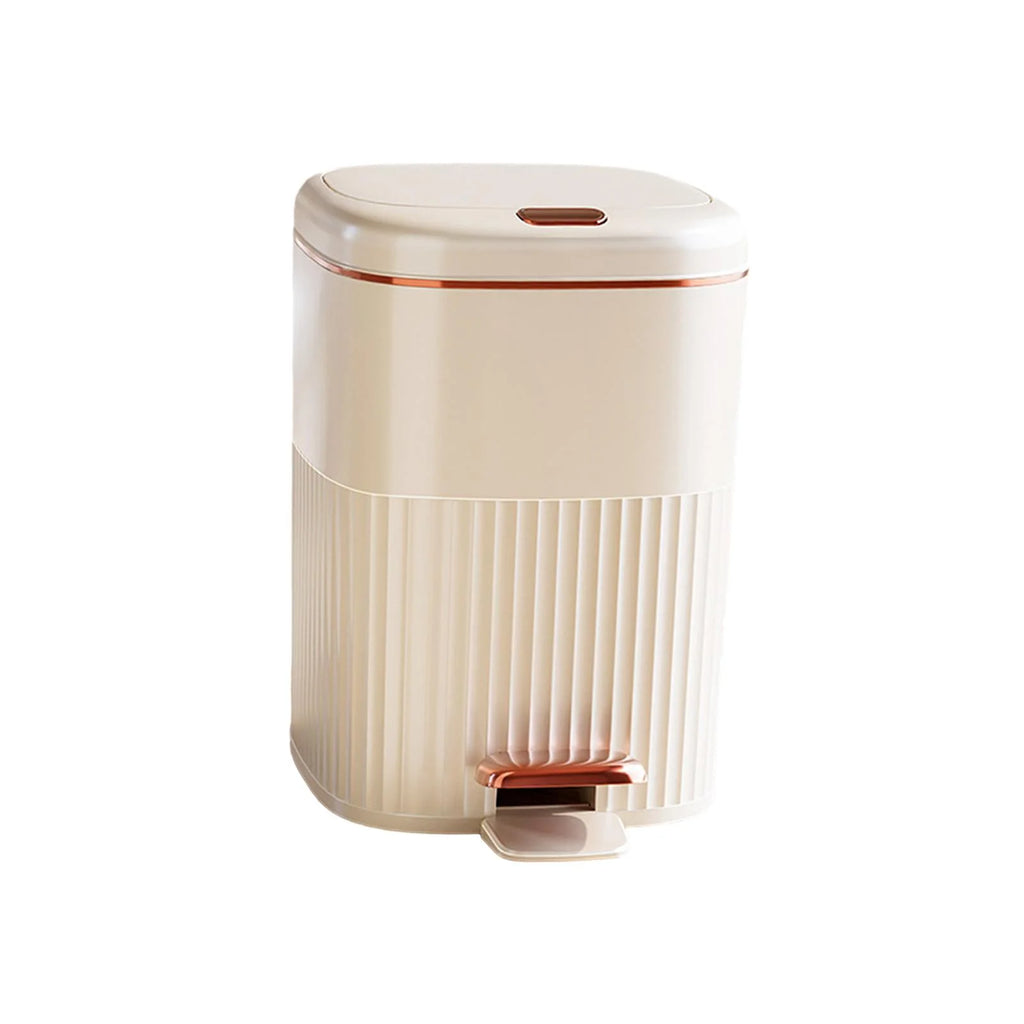 White Aureate 8L Step Trash Can Y9541
