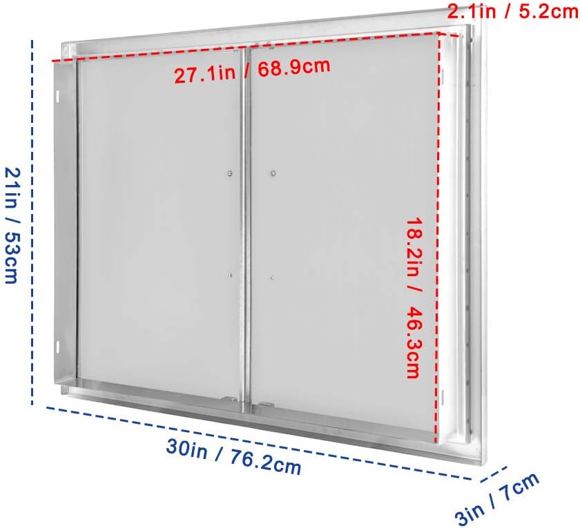Stainless Steel Double Access Door for Outdoor Kitchen W755