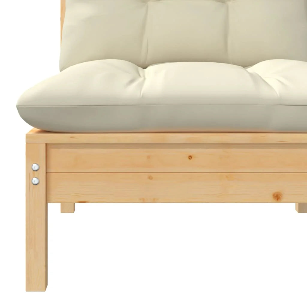 Patio Sofa with Cushions Solid Pinewood M78218