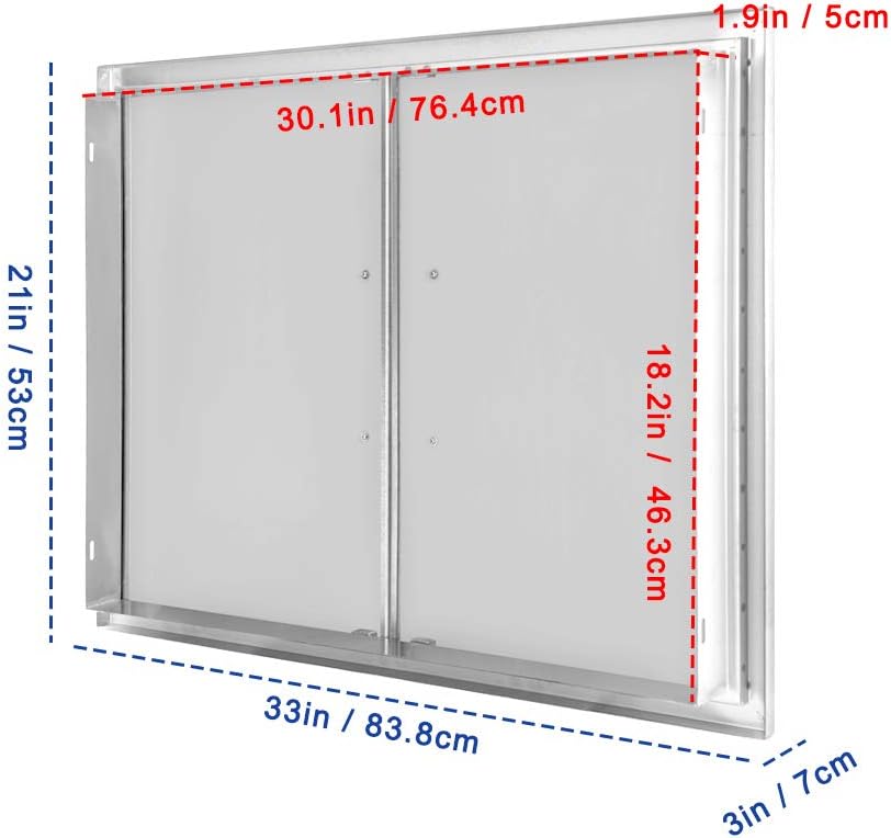 Stainless Steel Double Access Door for Outdoor Kitchen W755