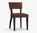Vintage Midnight Leather Dining Side Chair V691