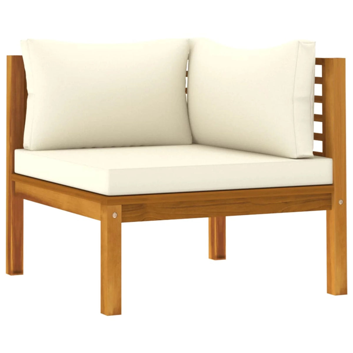 2-Seater Acacia Wood Patio Sofa with Cushion X41893