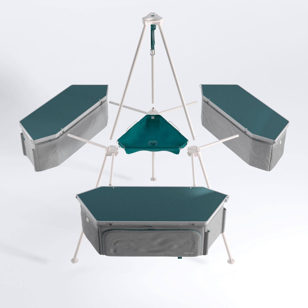 Camping Kitchen Unit in Green A78435