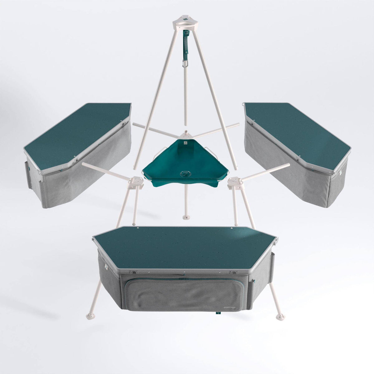 Camping Kitchen Unit in Green A78435