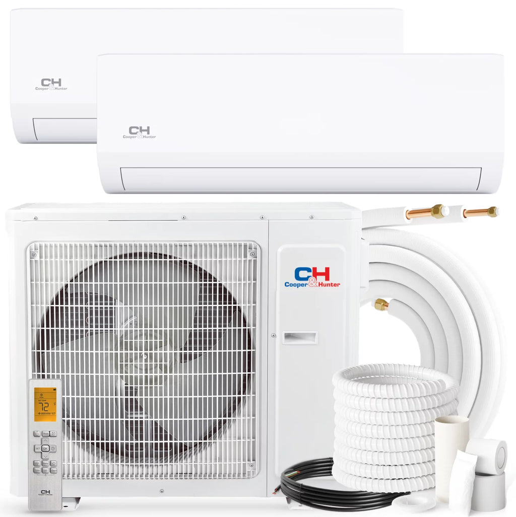 18000 BTU 230V Dual Zone Mini Split Heat Pump Air Conditioner Q280804
