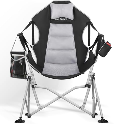 Oversized Hammock Camping Chair with Adjustable Backrest Blue D603