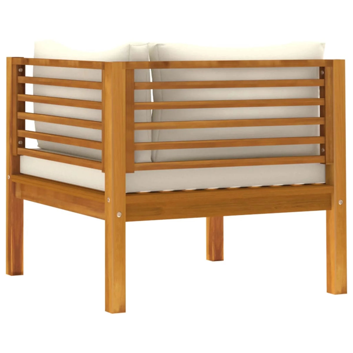 2-Seater Acacia Wood Patio Sofa with Cushion X41893
