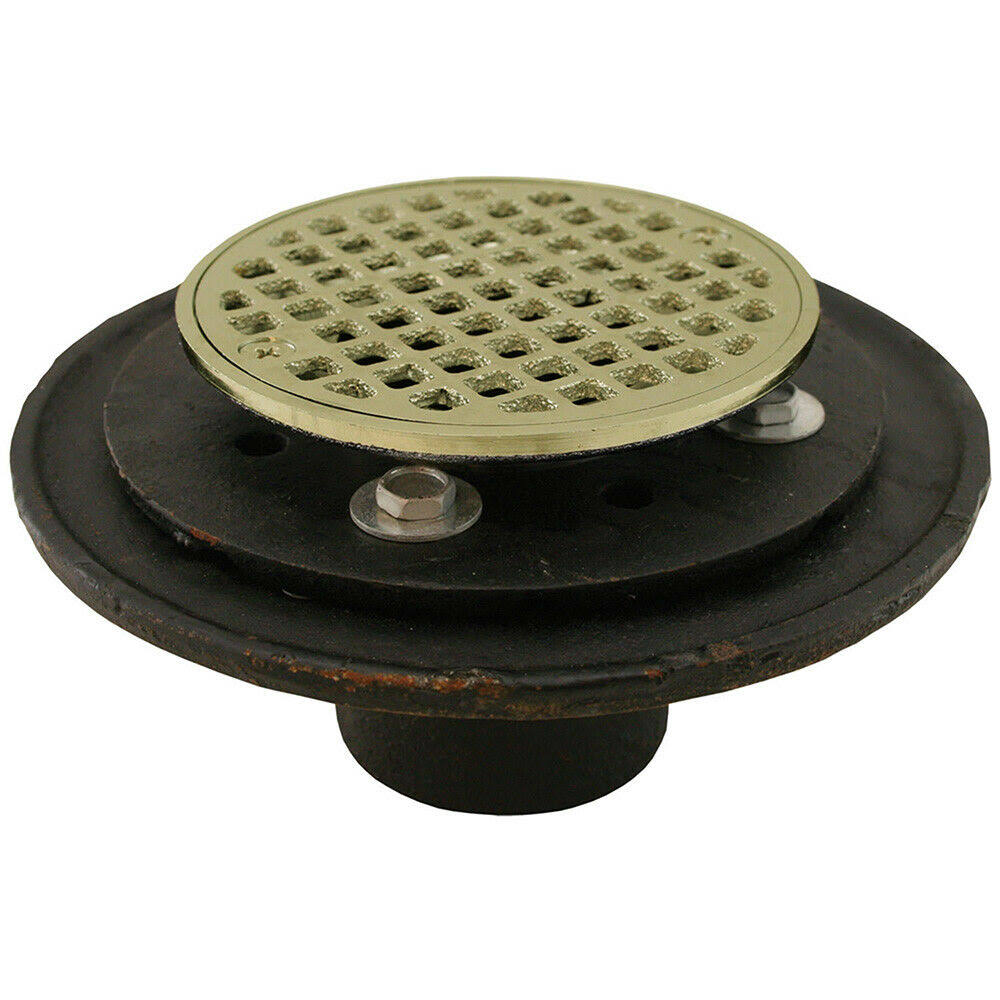 Polished Brass Cast Round Shower/Floor Drain with Pan I6921