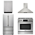 36 Propane Gas Range, Range Hood, Refrigerator, Dishwasher X7596