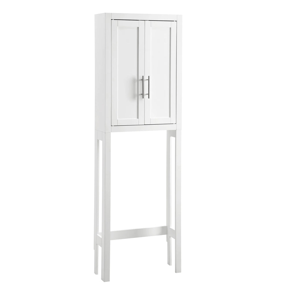 White/Nickel Wood/Metal Spacesaver D984