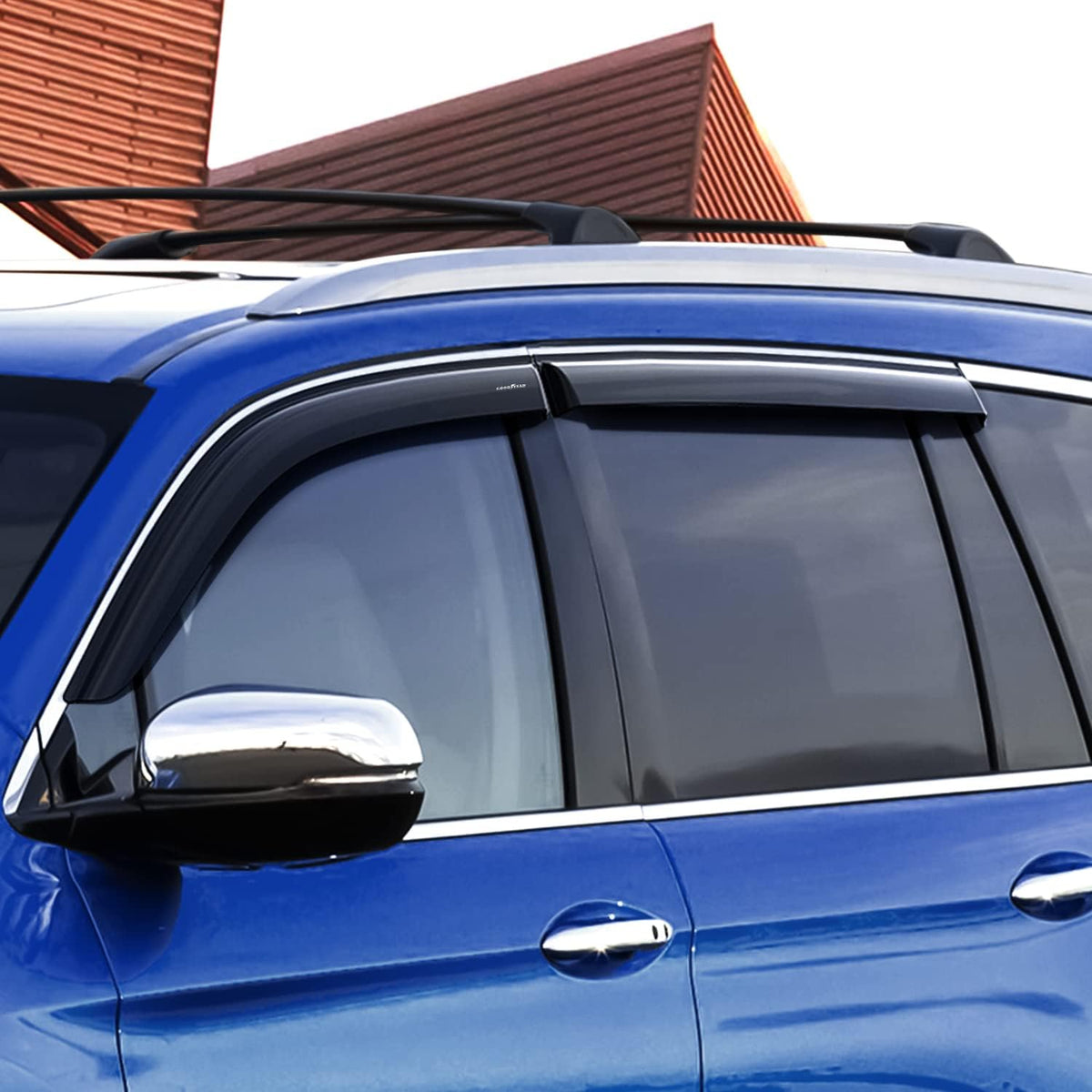 4 pcs Tape-on Rain Guards Window Deflectors D776