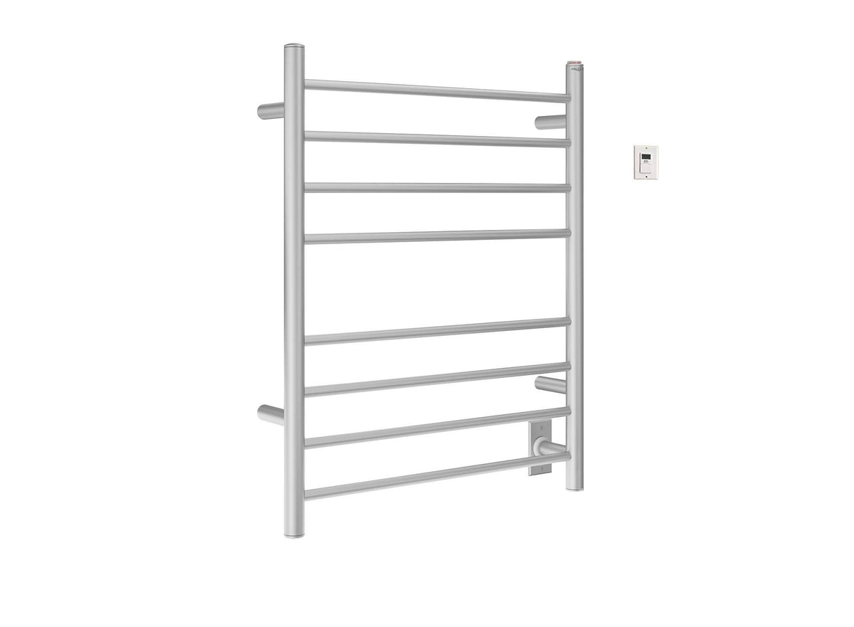 Dual 8-Bar Hardwired and Plug-In Towel Warmer in Brushed Stainless Steel N159918