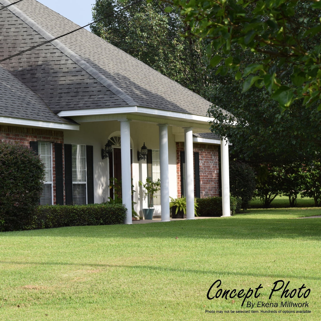 Gloss White Square Aluminum Column with Capital & Base K97590