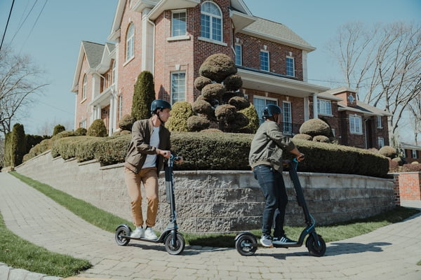 Electric Scooter with LED Headlights, 15 MPH Max Speed, 220 lbs Max Weight, Black R744