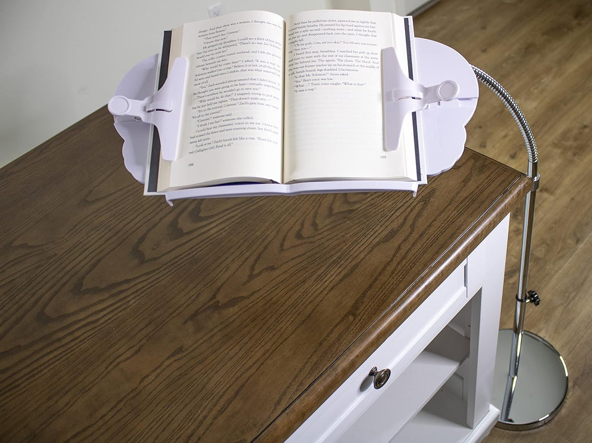 Adjustable Height Book Holder Floor Stand with Aluminum Base C699665