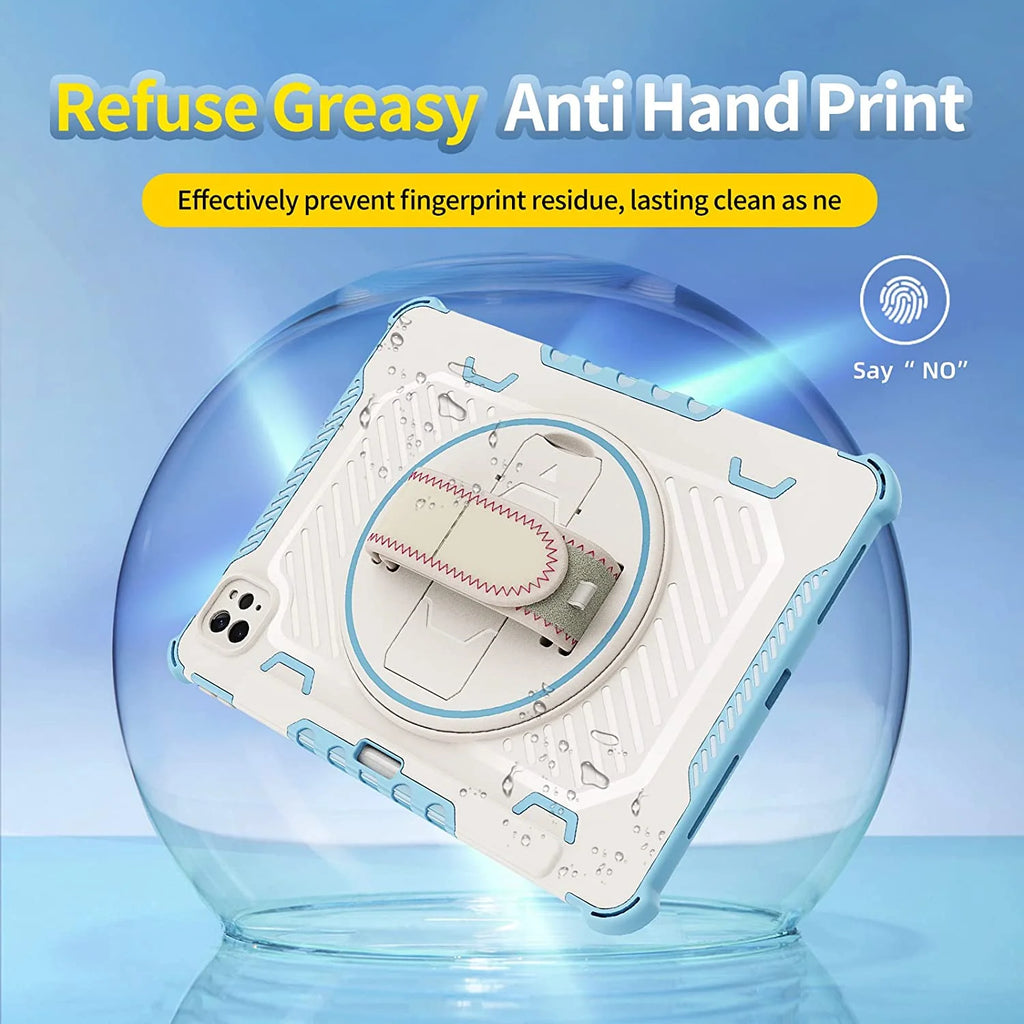 Heavy Duty Protective Case for iPad Pro 12.9 Inch with Rotating Hand Strap & Stand U754224