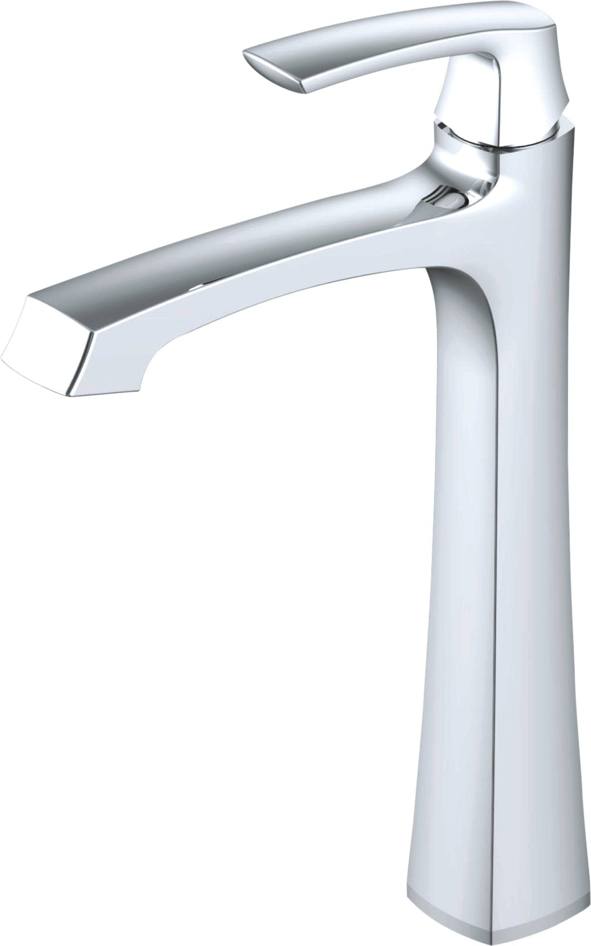 Polished Chrome Vessel Sink Bathroom Faucet with Drain Assembly V615742
