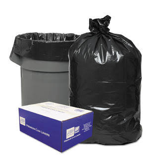 Black 16gal 2-Ply Low-Density Can Liners, 500/Carton N374472