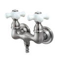 Vintage Satin Nickel Wall Mount Clawfoot Tub Filler J783
