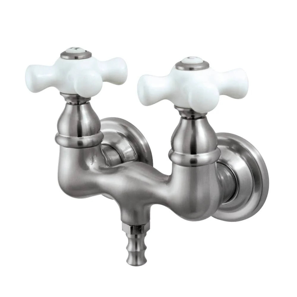 Vintage Satin Nickel Wall Mount Clawfoot Tub Filler J783