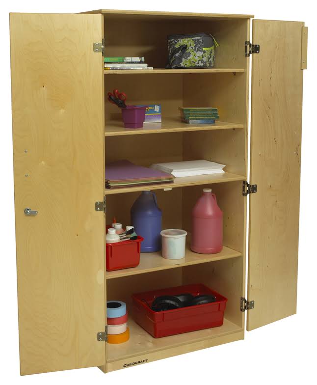 Beige 2 Door Locking Classroom Cabinet K866