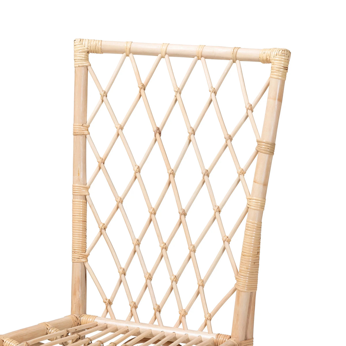 Natural Brown Rattan 2-Piece Dining Chair Set G2189