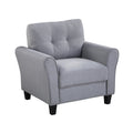 Light Grey-Blue Linen Upholstered Armchair A88705