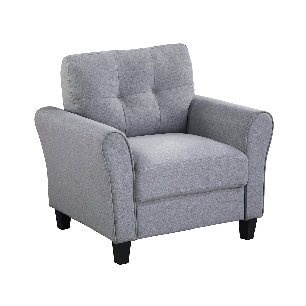 Light Grey-Blue Linen Upholstered Armchair A88705