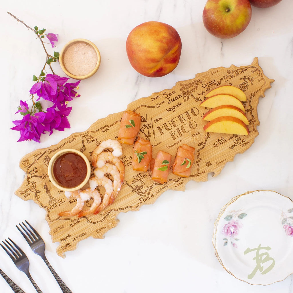 Puerto Rico Shaped Serving and Cutting Board I667311