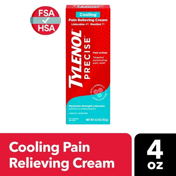 Cooling Pain Relieving Cream, Lidocaine & Menthol, 4oz K684669