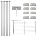 4 Pack Stainless Steel Cable Railing Post F592150