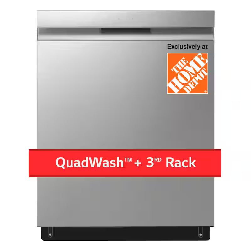 24 in. Top Control Standard Dishwasher with QuadWash in Stainless Steel V306974