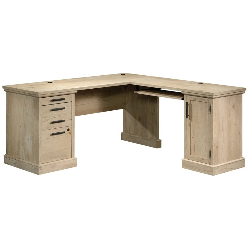 2-Piece L-Shaped Desk & Computer Hutch Set V443
