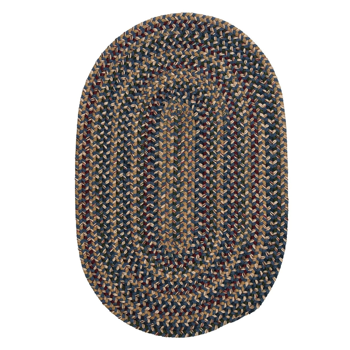 Blue Braided Area Rug 4' x 6' Oval N8575