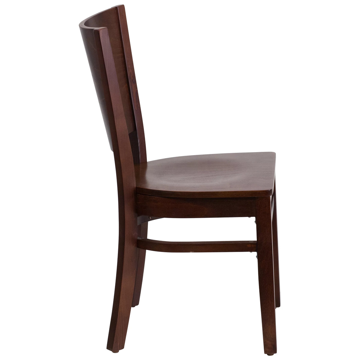 Solid Back Walnut Wood Restaurant Chair U72304