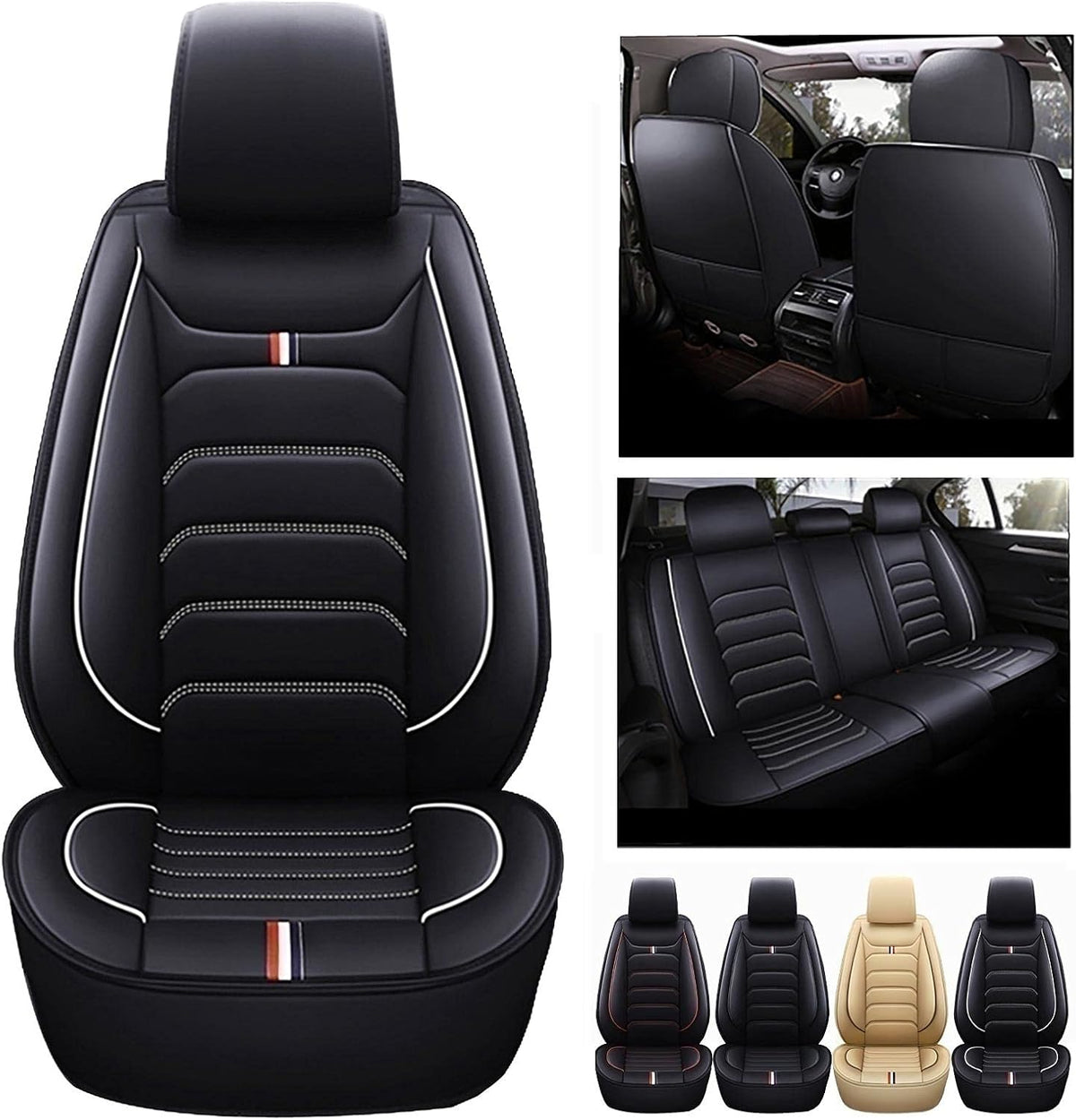 Waterproof PU Leather 5-seat Car Seat Covers O35065