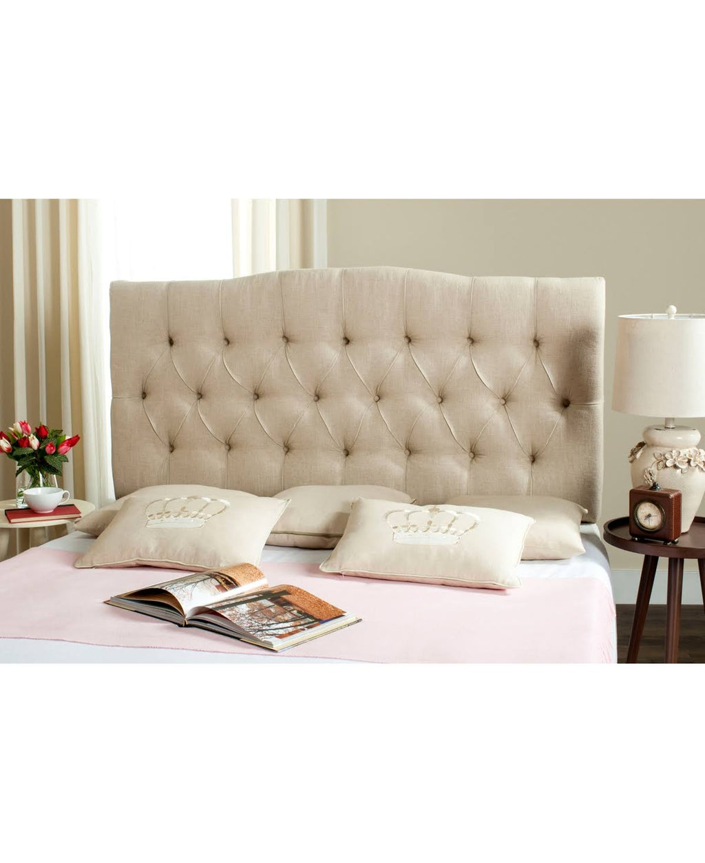 Queen Linen Tufted Headboard T290091