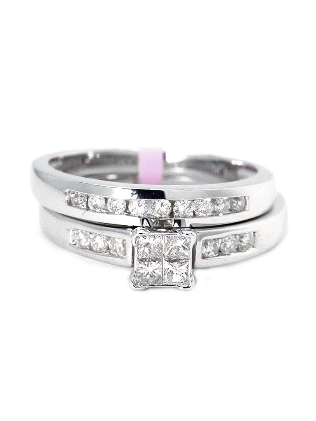 10K White Gold Diamond Engagement Ring L956