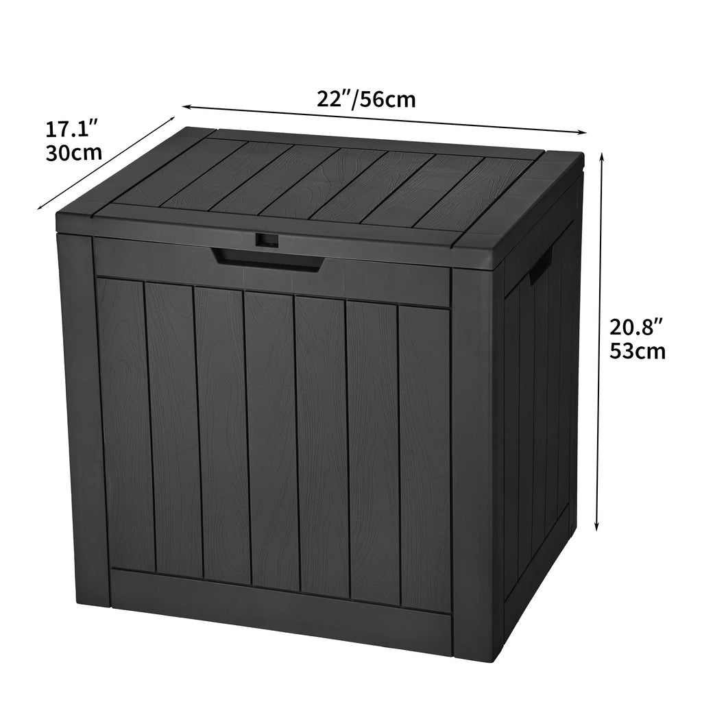 30 Gallon Black Waterproof Resin Outdoor Storage Chest X357083