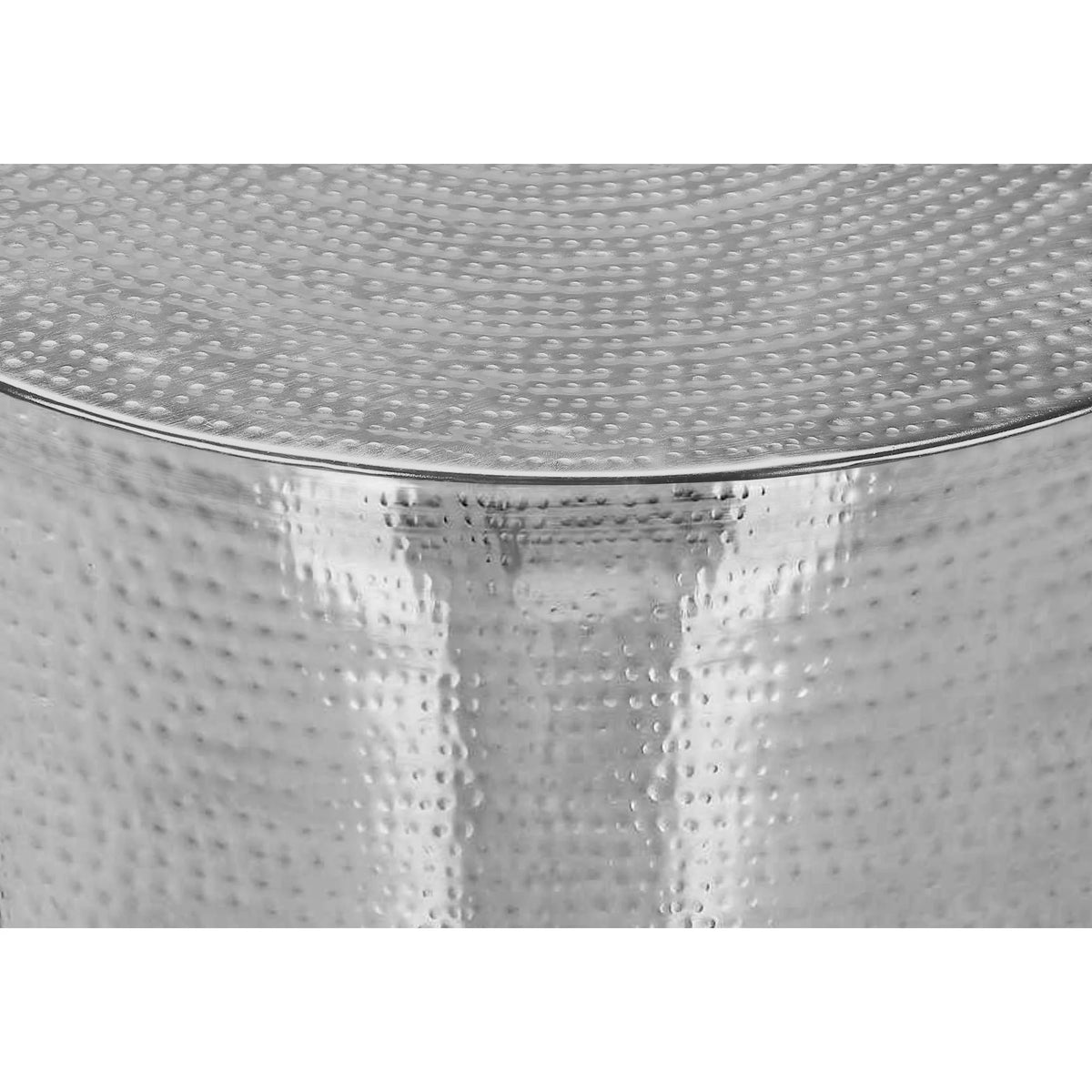 Hammered Cone Shaped Drum End Table V4595