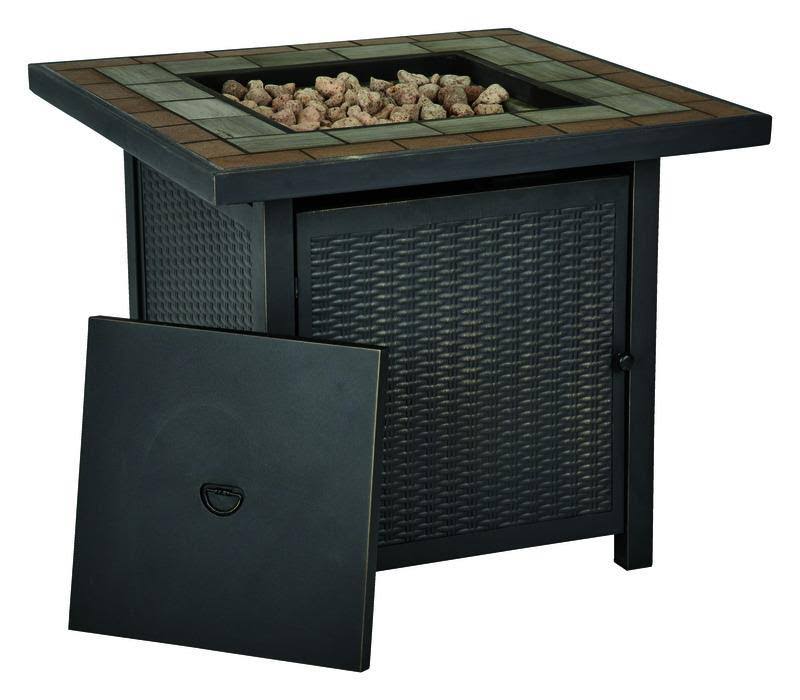 Square Steel Propane Fire Pit A287