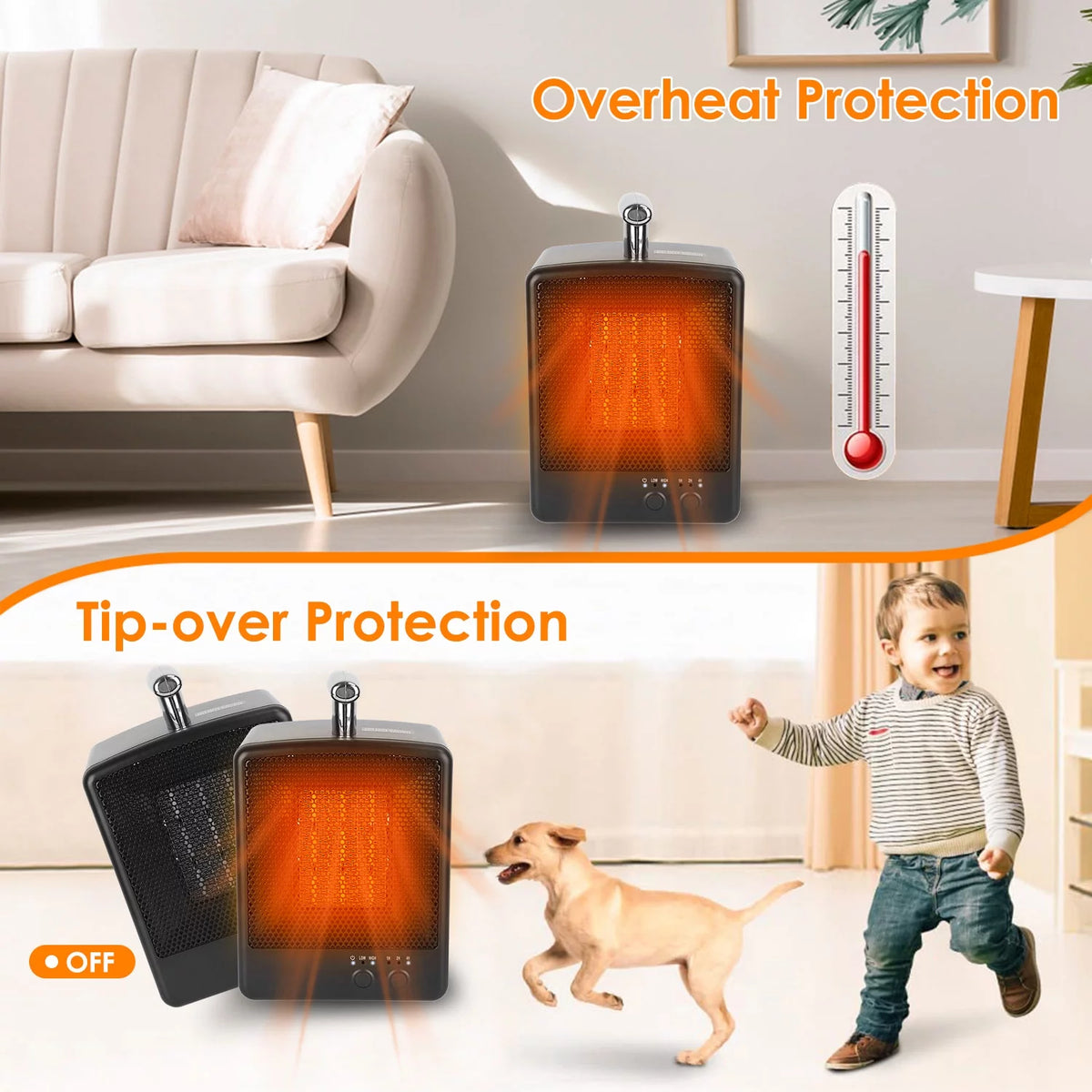 1000W Portable Ceramic Space Heater T403