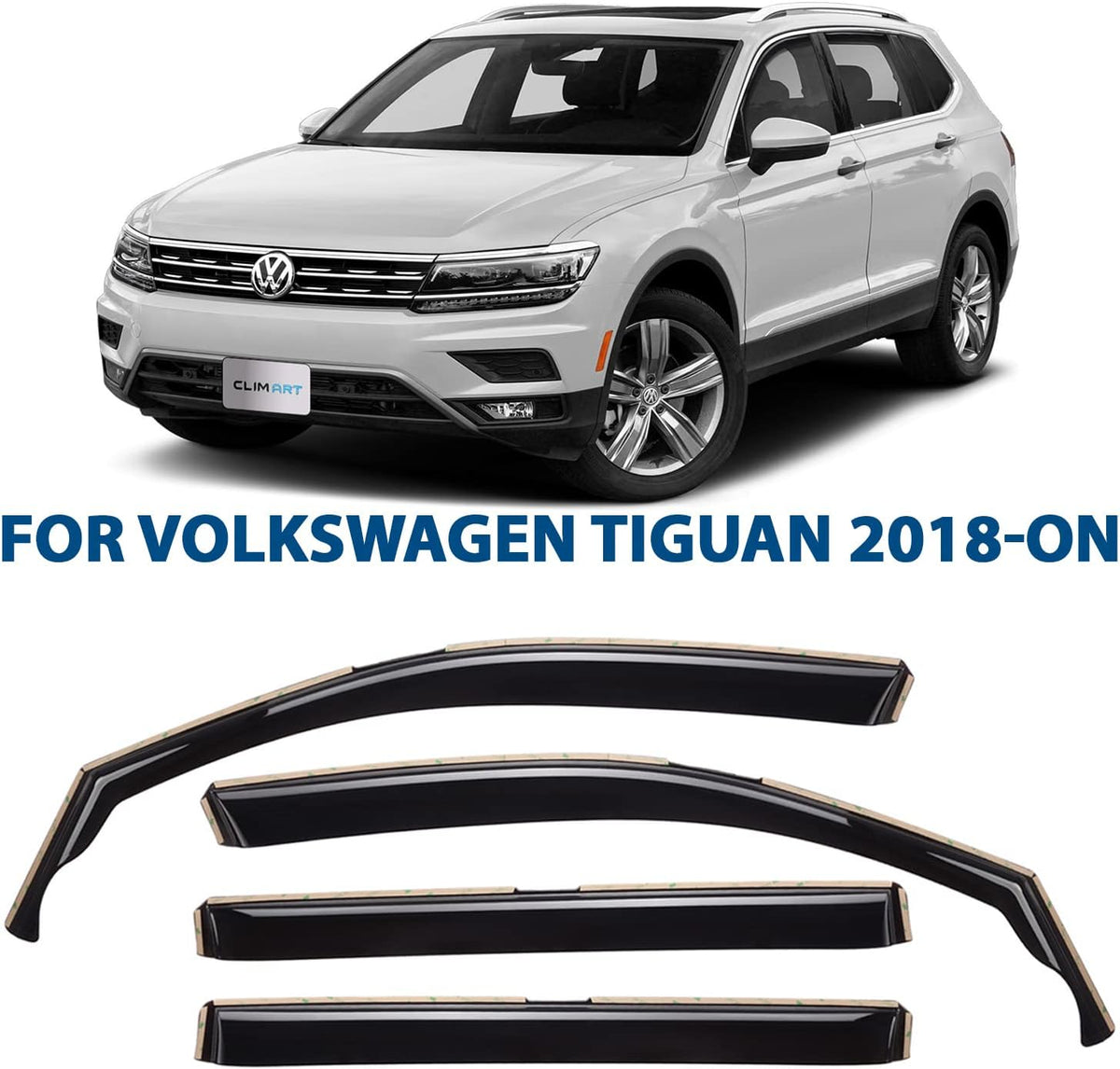 4 pcs Rain Guards for Volkswagen Tiguan 2018-2022 T91305