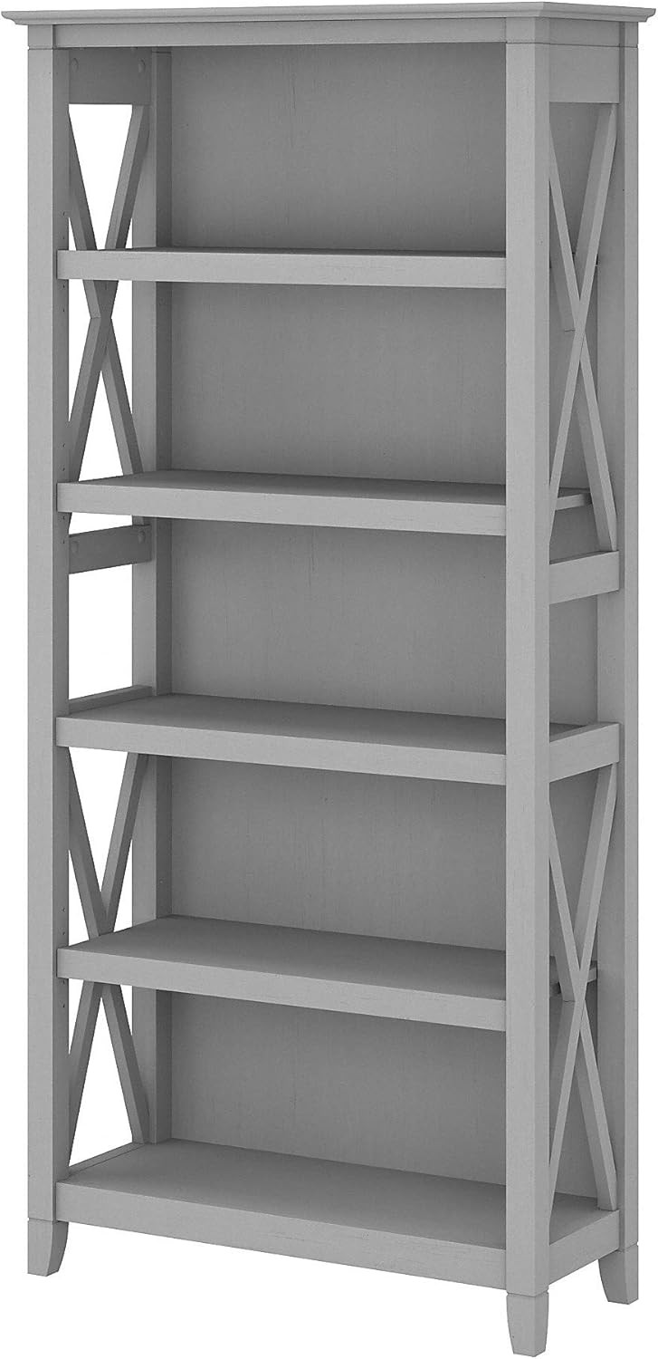 Tall 5 Shelf Bookcase, Cape Cod Gray P968