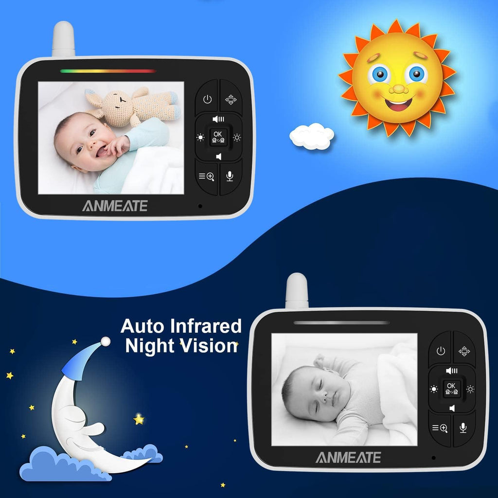 Baby Monitor with Camera and Audio, 3.5 inch LCD Display, Night Vision R569